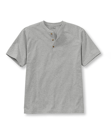 Men's Carefree Unshrinkable Tee, Short-Sleeve Henley