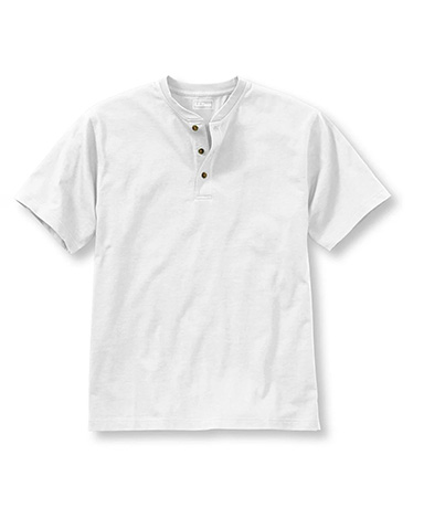 Men's Carefree Unshrinkable Tee, Short-Sleeve Henley