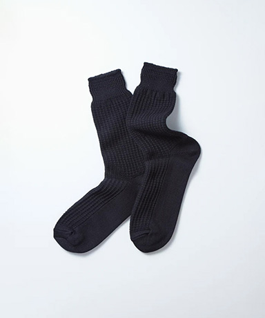 Cotton Waffle Crew Socks