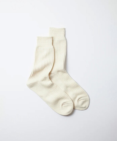 Cotton Waffle Crew Socks