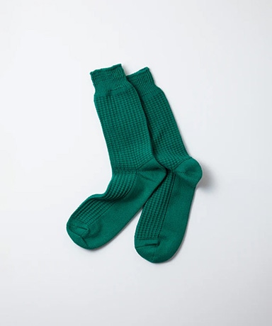 Cotton Waffle Crew Socks