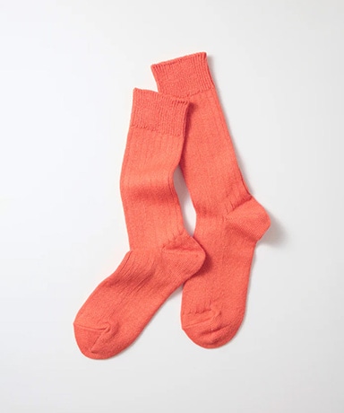 Linen Cotton Ribbed Crew Socks