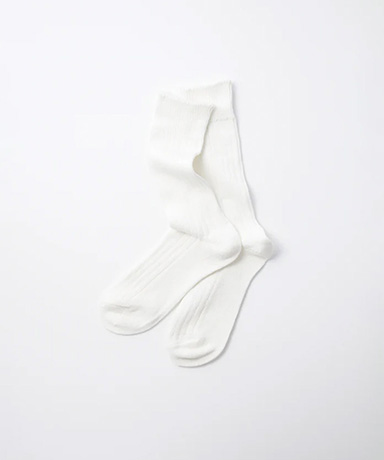 Linen Cotton Ribbed Crew Socks