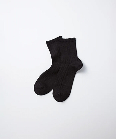 Linen Cotton Ribbed Ankle Socks