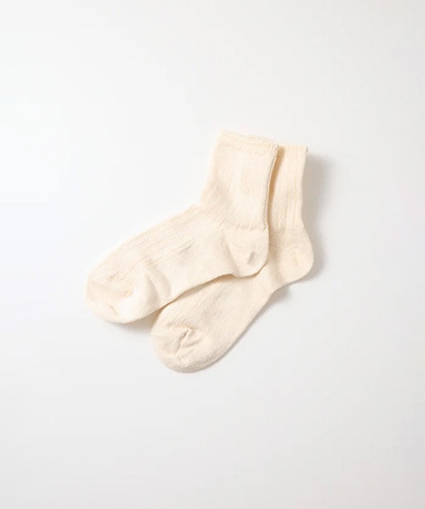 Linen Cotton Ribbed Ankle Socks