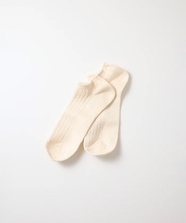 Linen Cotton Ribbed Short Socks