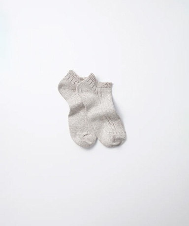Linen Cotton Ribbed Short Socks