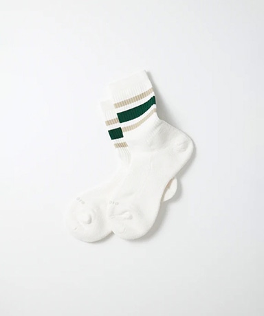 Washi Cushion Stripe Crew Socks