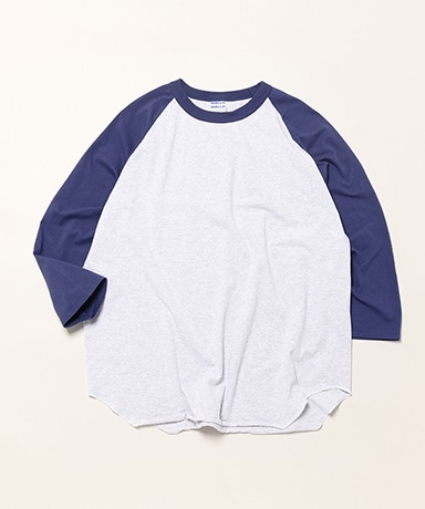 3/4 Baseball Tee Ash 2-Tone