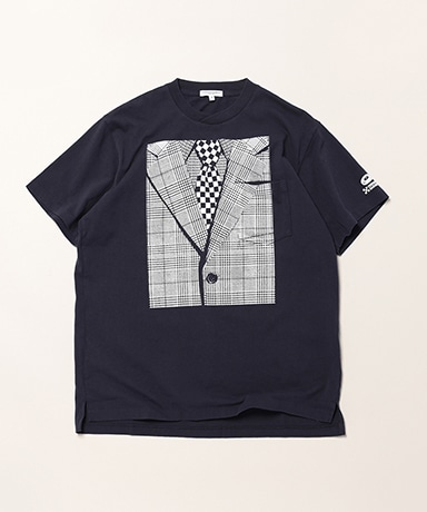 Printed Cross Crew Neck T-shirt - Cotton Suit