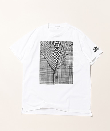 Printed Cross Crew Neck T-shirt - Cotton Suit