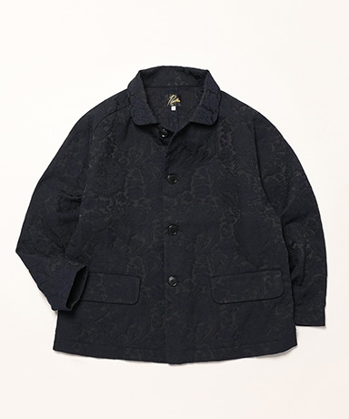 Round Collar Jacket - Calico Jacquard