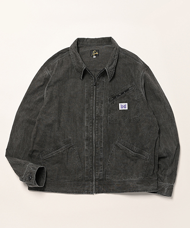 Zipped Work Jacket - C/L Canvas / Sumi Dye