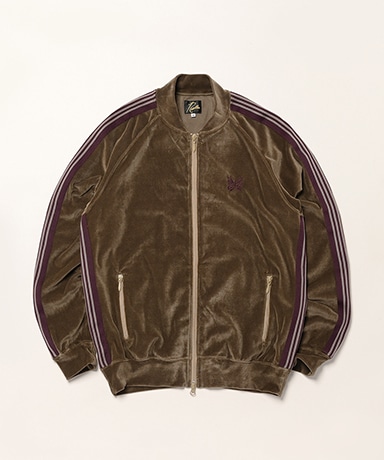 Rib Collar Track Jacket - C/PE Velour