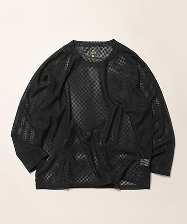 L/S U-Neck Tee - Geometric Raschel Lace