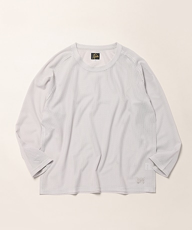 L/S U-Neck Tee - Geometric Raschel Lace