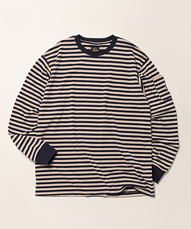 L/S Crew Neck Tee - Cotton Stripe Jersey