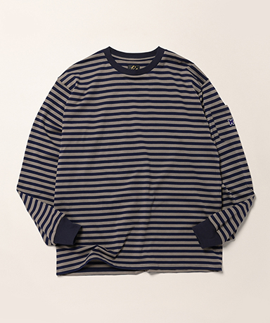 L/S Crew Neck Tee - Cotton Stripe Jersey