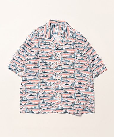 S/S Open Collar Shirt - Trout