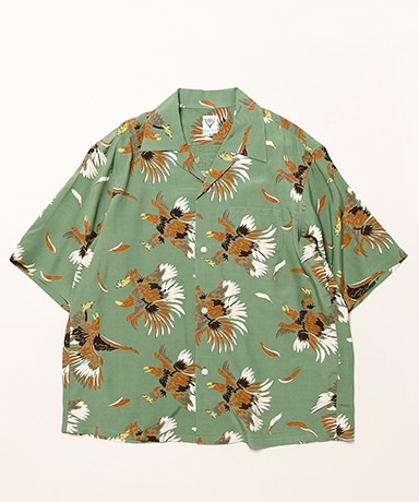 S/S Open Collar Shirt - Eagle