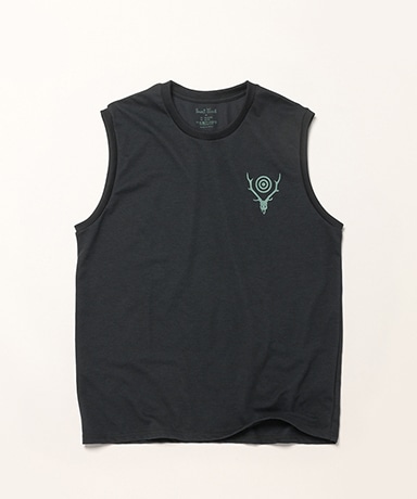 Sleeveless Crew Neck Tee - Skull & Target