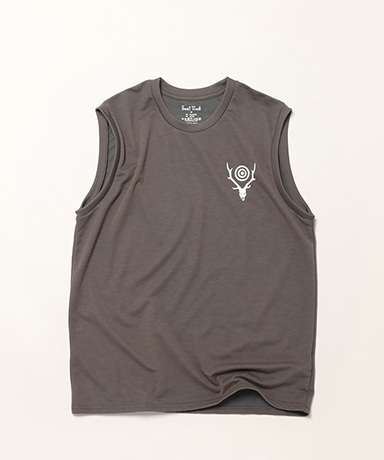Sleeveless Crew Neck Tee - Skull & Target