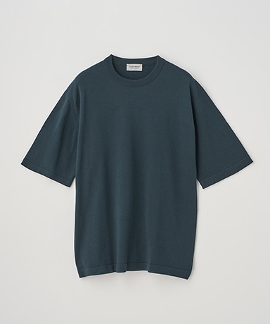 Tindall - ウェルトヘム半袖コットンニットTシャツ