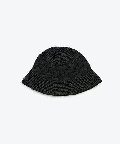Poly Knit Bucket Hat (Checkerboad)