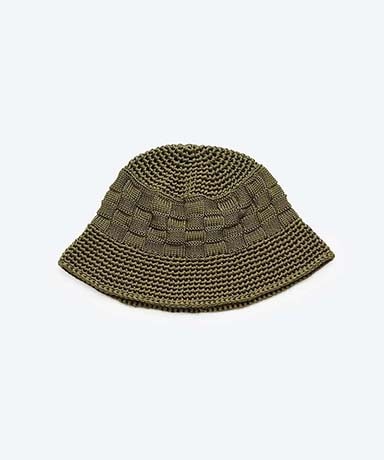 Poly Knit Bucket Hat (Checkerboad)