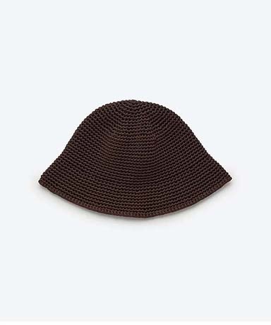 Poly Hand Knit Bucket Hat