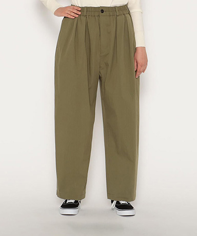 Women's C/N Twill Double Pleated Easy Pants
