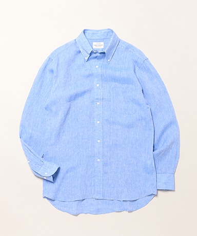 Button Down Shirts Linen Solid