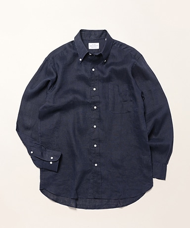 Button Down Shirts Linen Solid