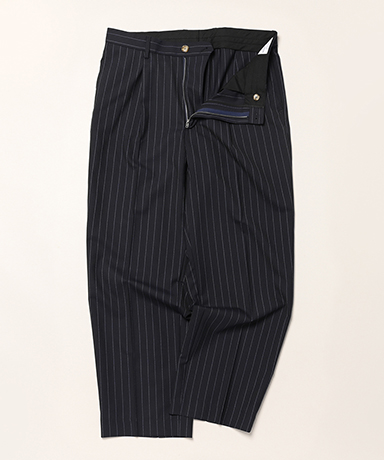 Wool Tropical Stripe Trousers
