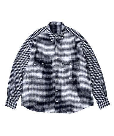 Roll Up Linen Gingham Check Shirt