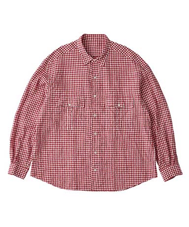 Roll Up Linen Gingham Check Shirt