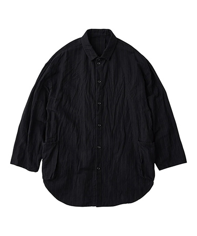 Pin Stripe Linen Cotton Shirt Jacket