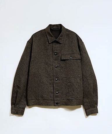 French Work Jacket - Mix Black Chambray