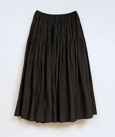 Hand Pleated Skirt - Khadi