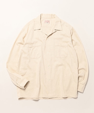 Open-Collar Shirt Cotton Linen