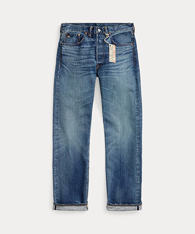 ストレート フィット Hillsview セルビッジ ジーンズ