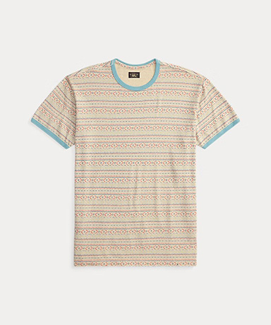 プリント ジャージー リンガー Tシャツ