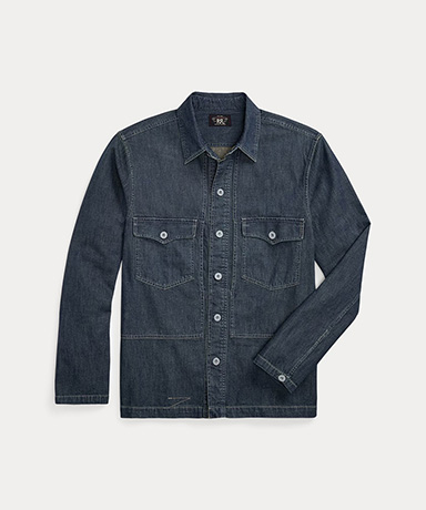 インディゴ デニム オーバーシャツ