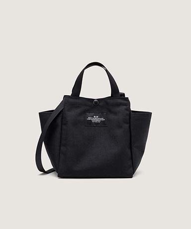 Small Side Pocket Tote - Canvas Nylon