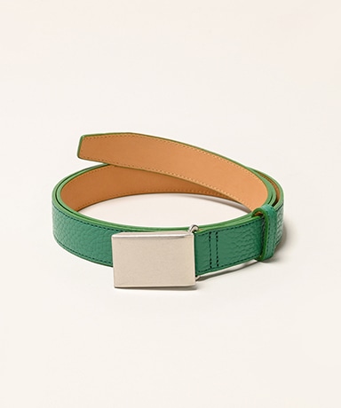 LOFTMAN別注 Shrink Leather Box Buckle Belt