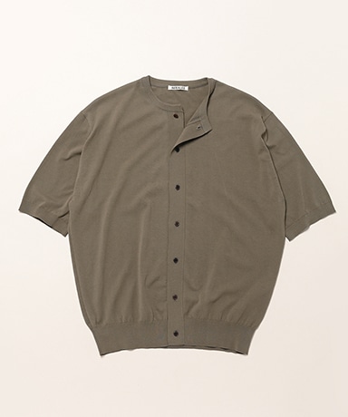 Giza High Gauge Knit Half Sleeved Cardigan