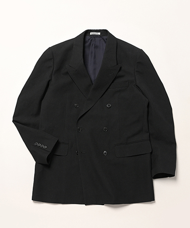 Wool Cotton Linen OX Double-Breasted Jacket