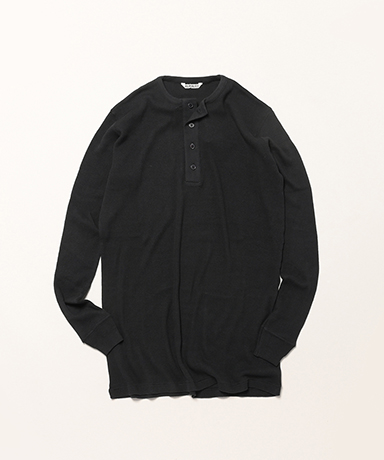 Organic Soft Rib Henley Neck P/O