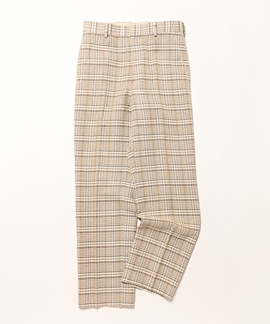 Silk Linen Nep Check Slacks