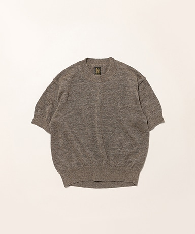 Women's Washed High Count Linen Crew Neck Short Sleeve